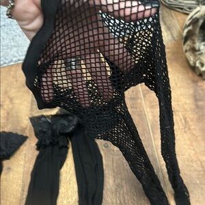 Bundle of black thigh high stockings